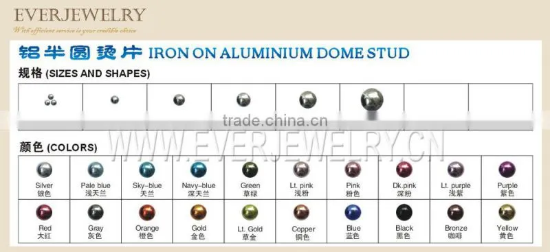 hot fix motif stud,dome stud hot fix,metal dome hot fix