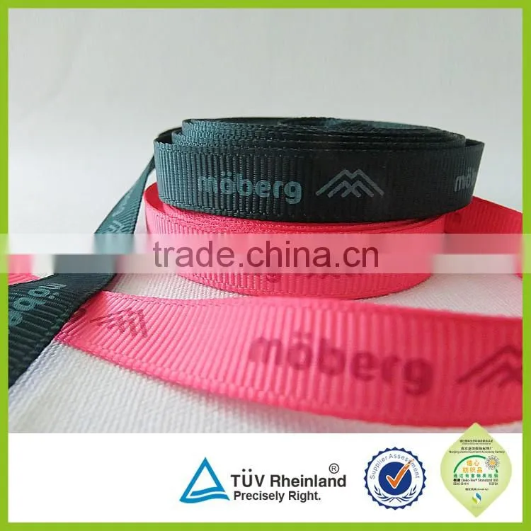 Custom fabric polyester woven ribbon jacquard webbing