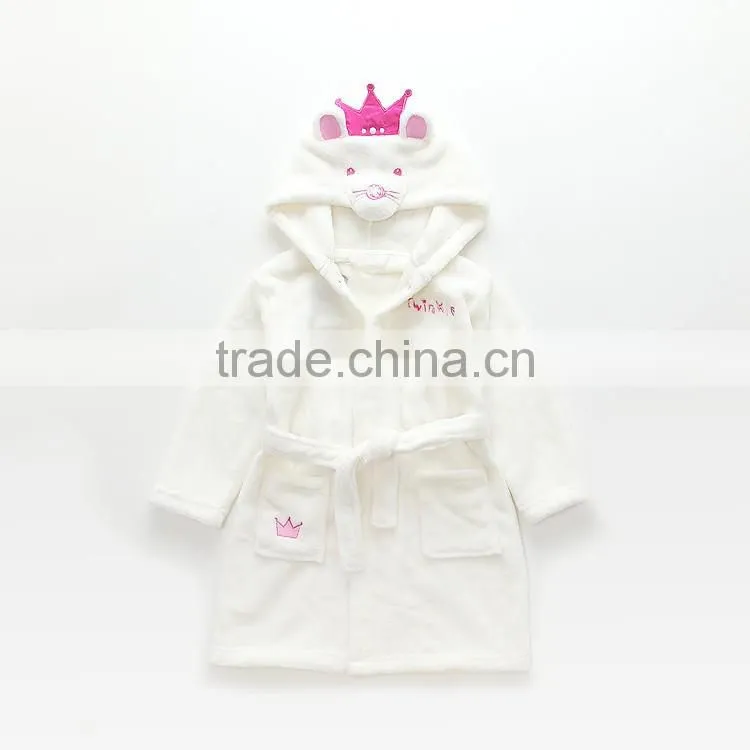 100% polyester animal shape kids hooded bath robe,kids bathrobe, children bathrobe