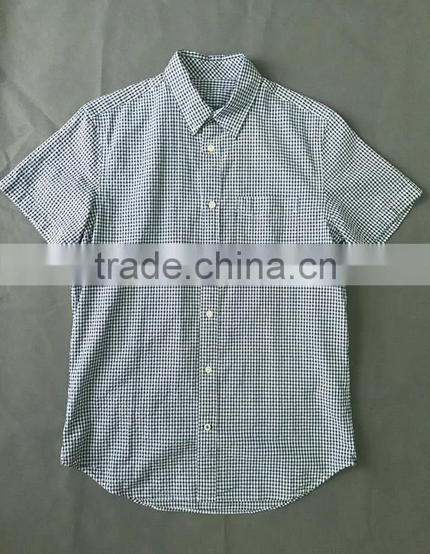 2017 check Shirts for men 100% cotton european urban party wear slim fit long sleeve manufacturer