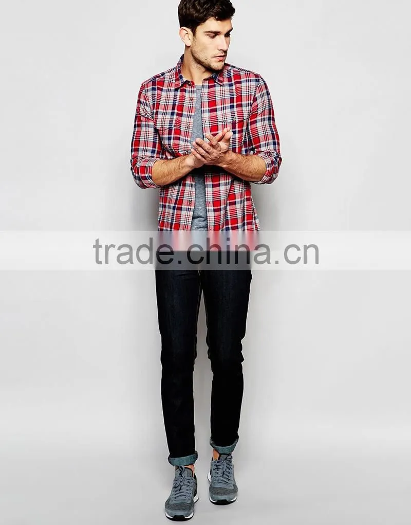 Flannel Check latest shirt designs for men