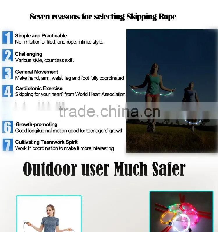 LED cool flashing light up jump rope china wholesale