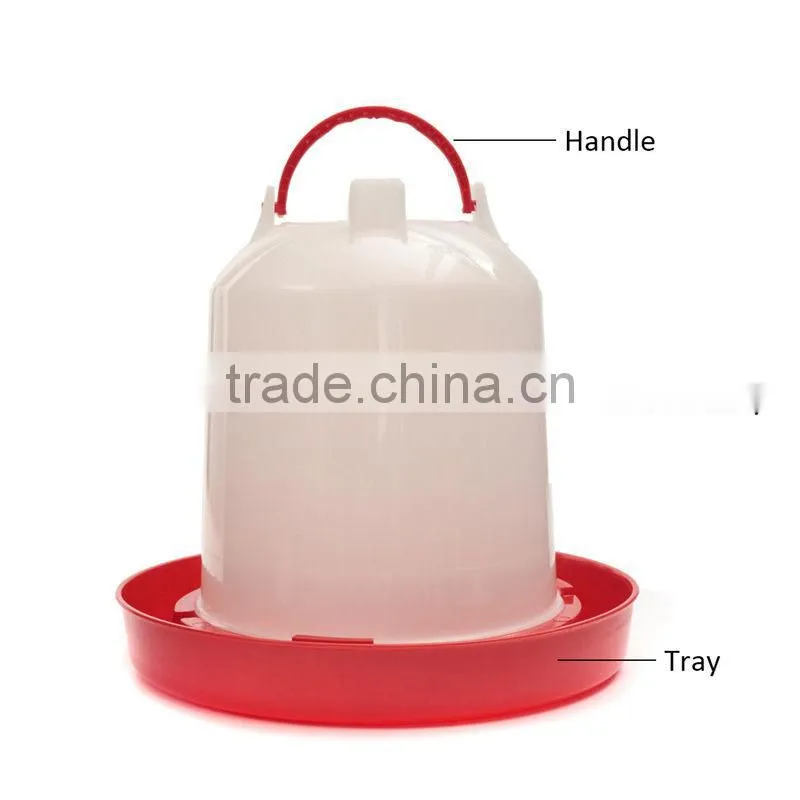 Best Promotion Red+White 6kg Chicken Chicks Hen Feeder And 6 Liter Poultry Drinker Waterer Plastic