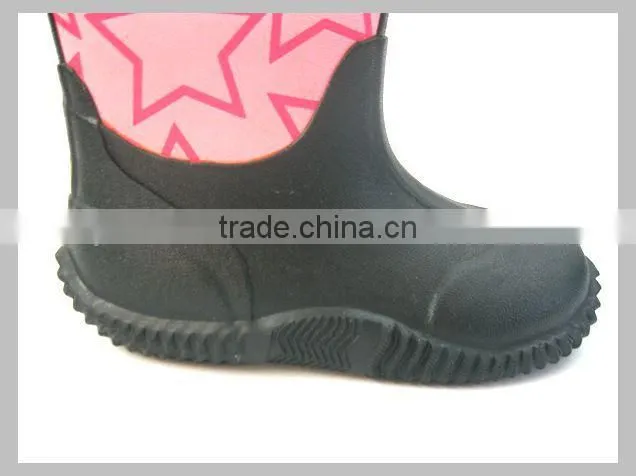 Kids rubber boots transfer printing