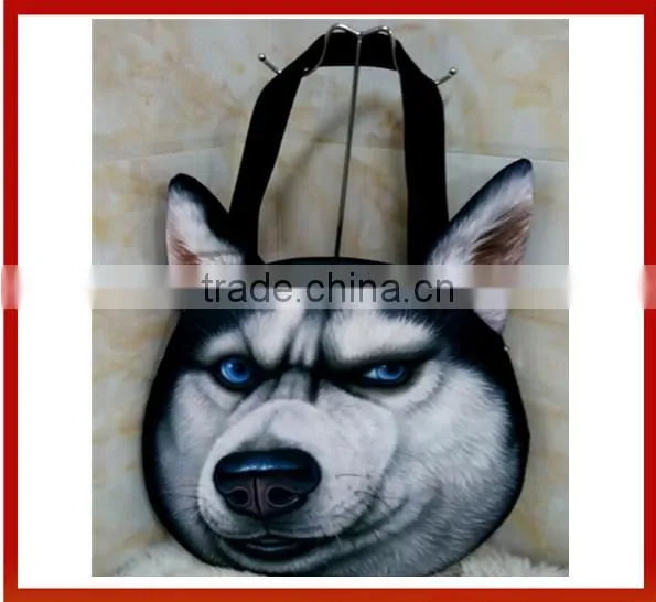 Wholesale 3D Animal Cat Face Chain Shoulder Bag,Stylish Lady Girl Animal Head Cute Cat School Bag