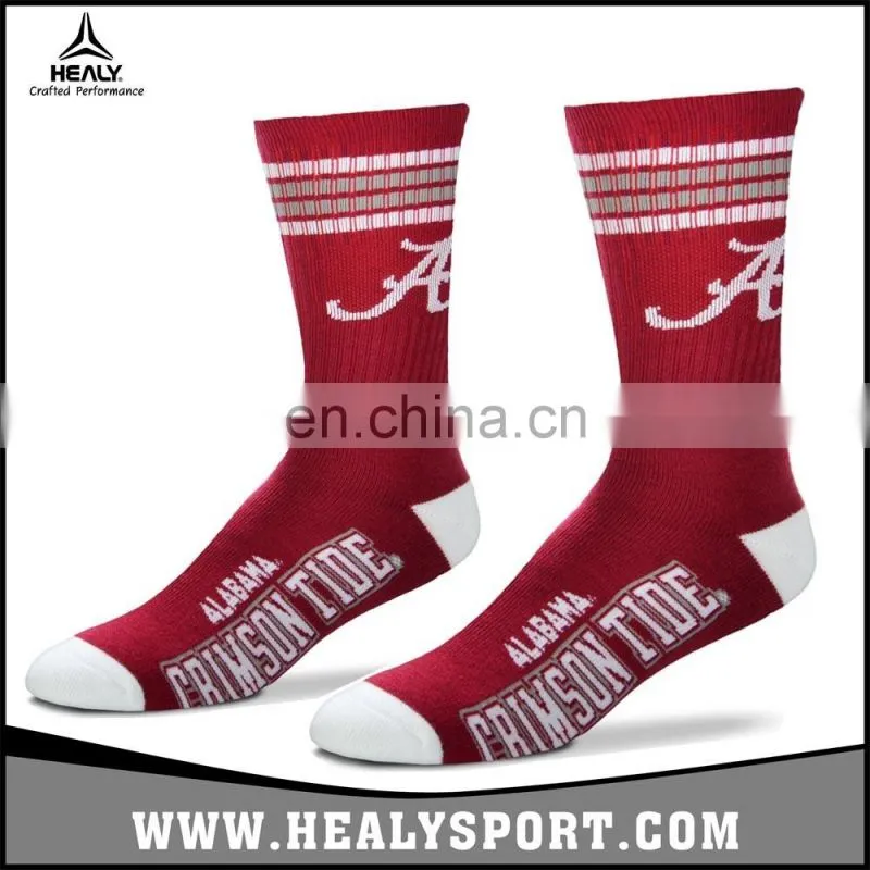 Classic design Custom logo Cotton Crew Men's Sport Basketball/Running Socks