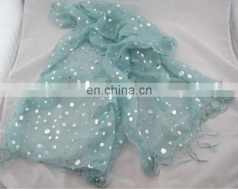 fashional foil print polyester scarf