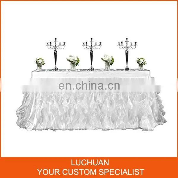 Luxury Organza High Quality Ruffled Wedding Table Skirting