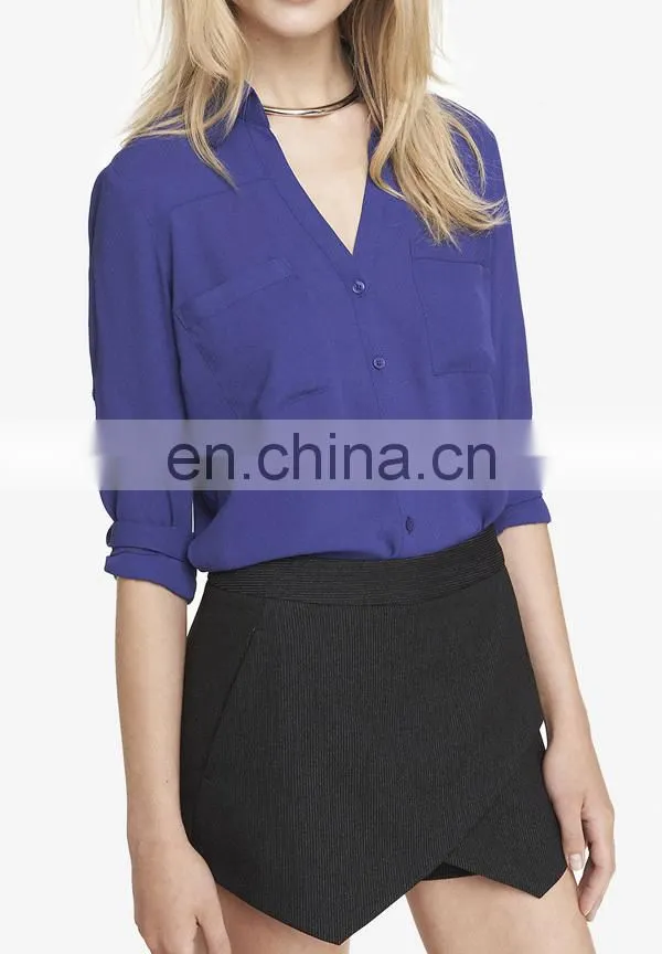 CHEFON Long convertible sleeve polyester crepe models skirts and blouses
