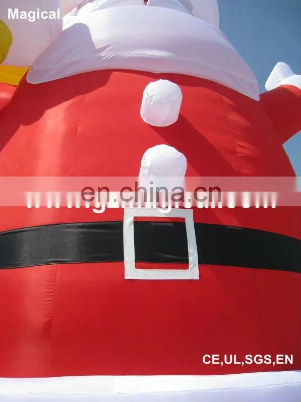 big size greeting inflatable santa ornament