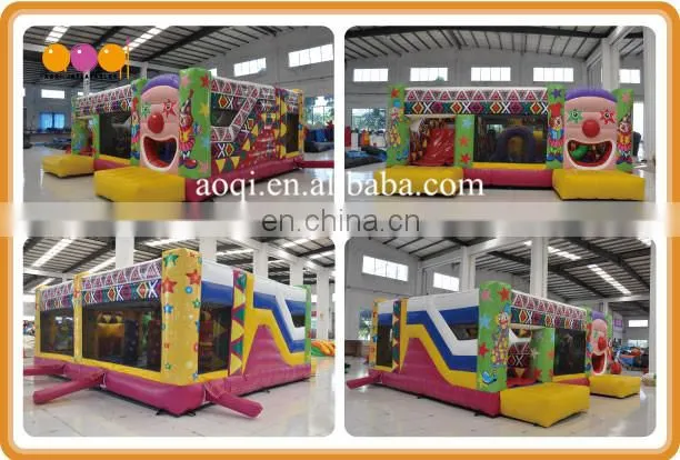 AOQI inflatable factory clown indoor jump house kids bouncer for park