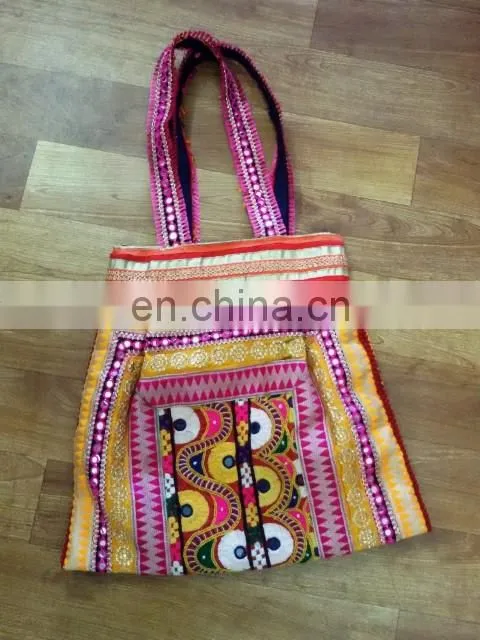 Good Design Cotton Hand Made Customized Shoulder Handcrafted Bag Factory For Ladies Purse