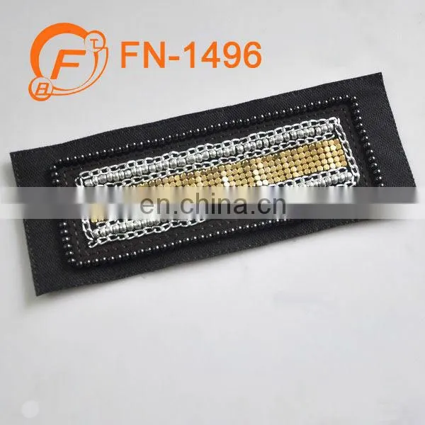 nice design garment handmade shiny beads patch
