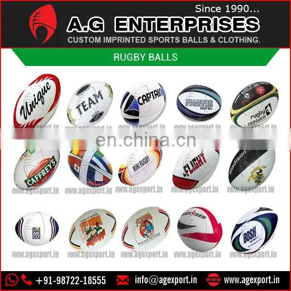 Promotional Cheap Rugby Ball / PU / PVC / Real Leather Rugby Ball Manufacturer