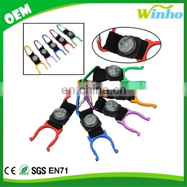 Winho Carabiner Water Bottle Clip with Compass