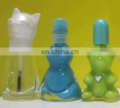 empty glass essential oil nail with cute pattern for children