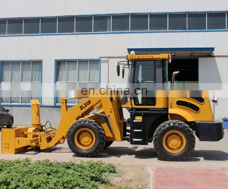 2 T 4x4 Small Front Shovel Wheel Loader ZL20F with bigger snow bucket