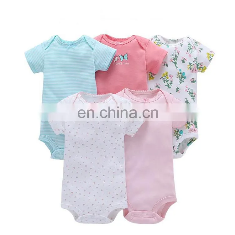New style multi colors organic cotton baby rompers wholesale baby clothes