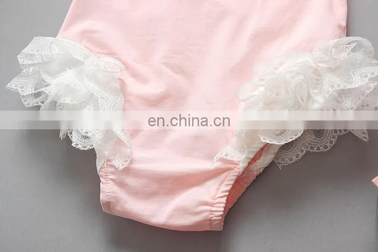 Fashion Swan Lace Summer Princess Cotton Newborn Baby Romper