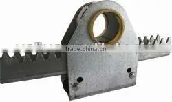 Greenhouse steel rack and pinion for ventilation and shading