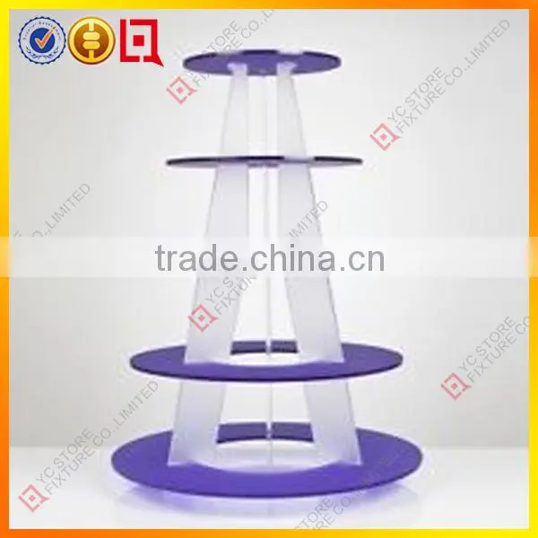 Fashion new design four tier populared wood food display rack