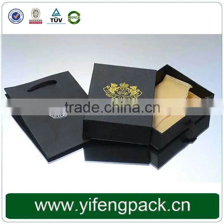 Luxury Custom Paper Purse Packaging Box With Black Foam
