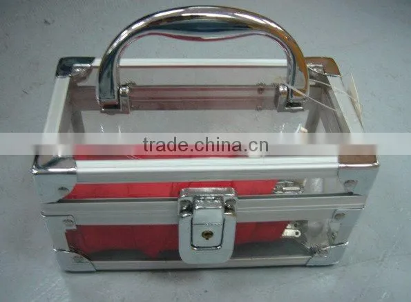 2015 Aluminum acryl case with logo print zise 240*170*120MM