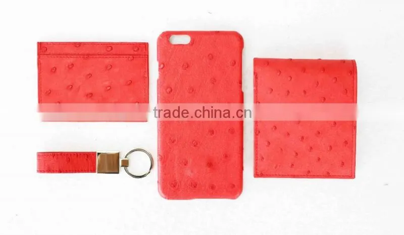 High Quality Custom Genuine Real Ostrich Leg Leather Small Wallet for men