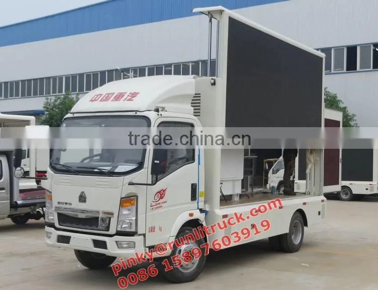 HOWO 6Wheels MiNI LED Trucks, Out door Mobile LED Advertising Truck P10, P8, P6 LED Screen on Sales