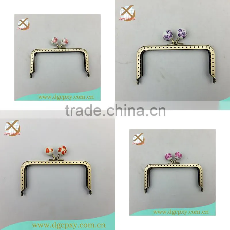 ceramic head metal frame for purse