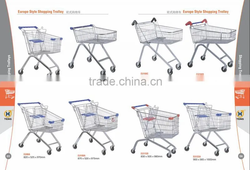 US00B Pull Along Shopping Trolley With Four Wheels and Tray