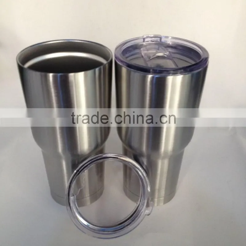 30oz Double wall stainless steel vaccum insulated tumbler with handle