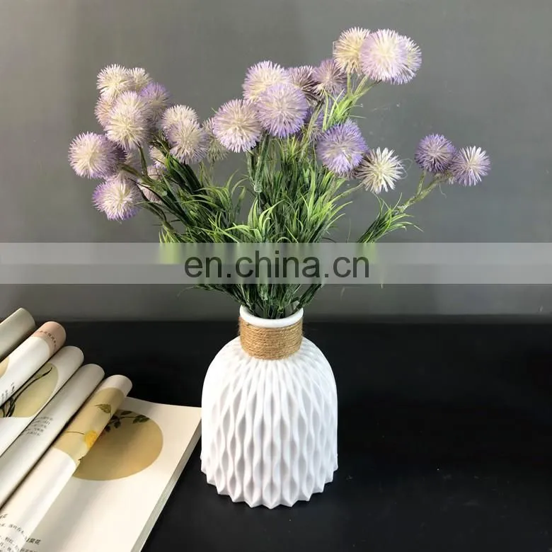 Modern Flower Vase Imitation Ceramic Flower Pot Decoration Home Plastic Vase Flower Arrangement Nordic Style Home Decoration