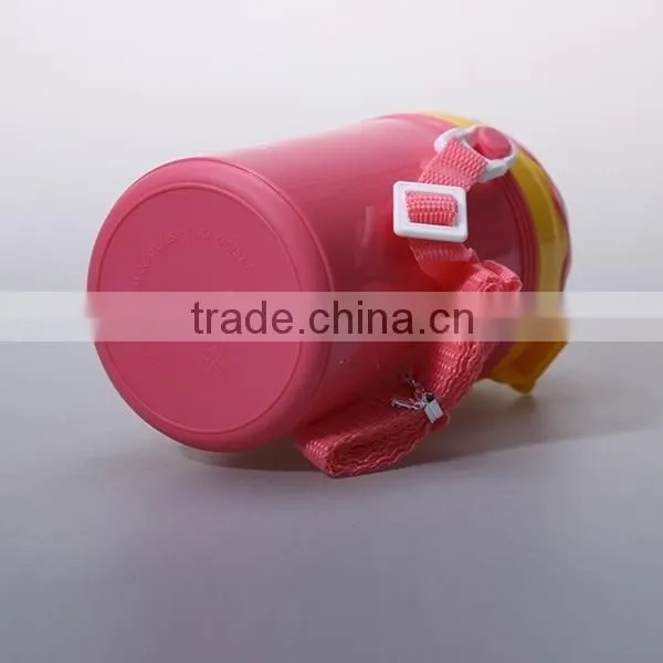 Plastic reusable filtering kids water bottles with a straw