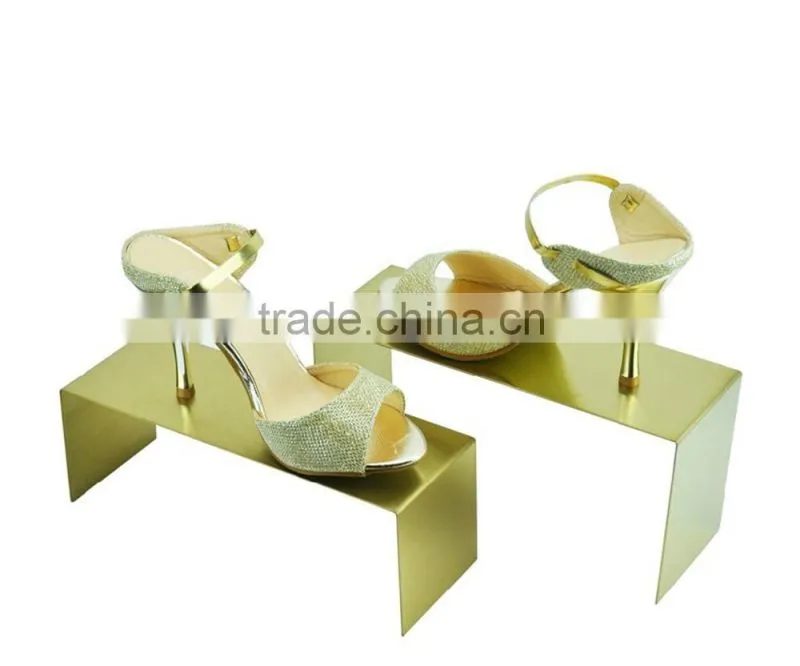 Gold Shoe Display Metal Shoe Riser Stand Shoe Stand Sandal Riser Sandal Display