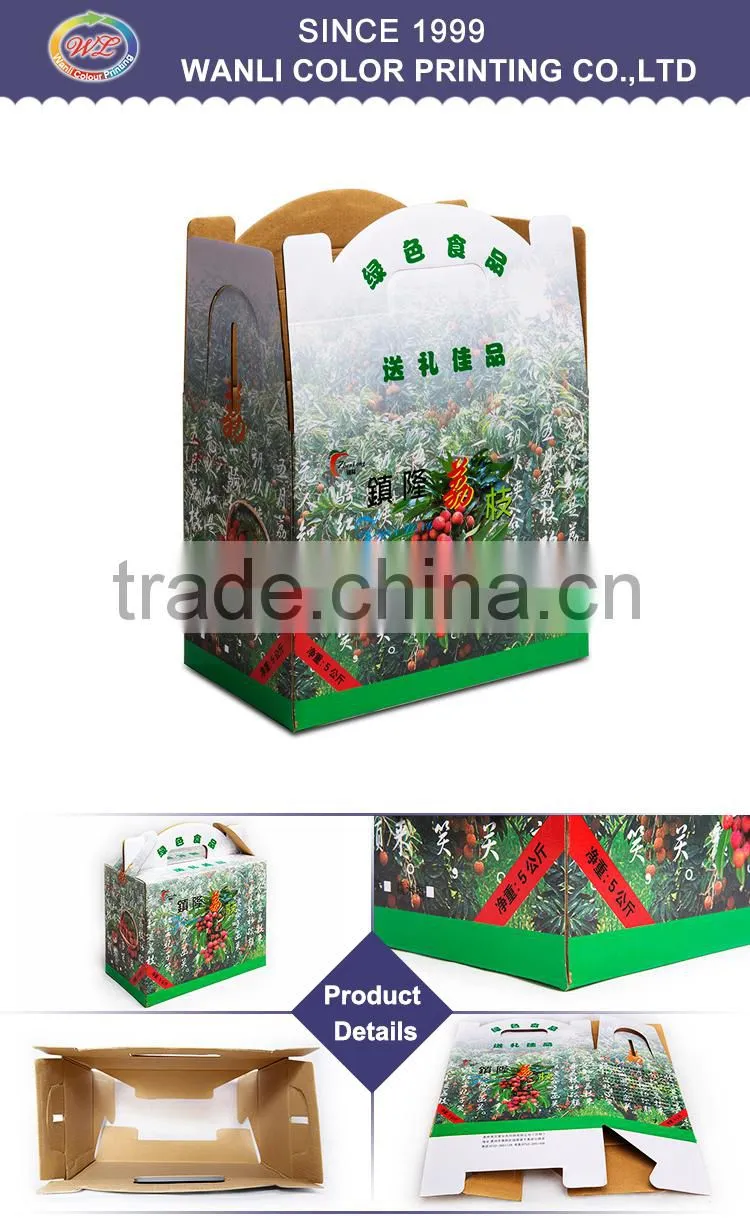 Custom Printed Corrugated cardboard box vegetables for Fruit and Vegetable