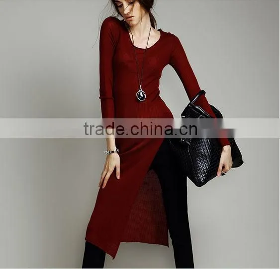 Ladies hot sell knitted dresses fashion 2013