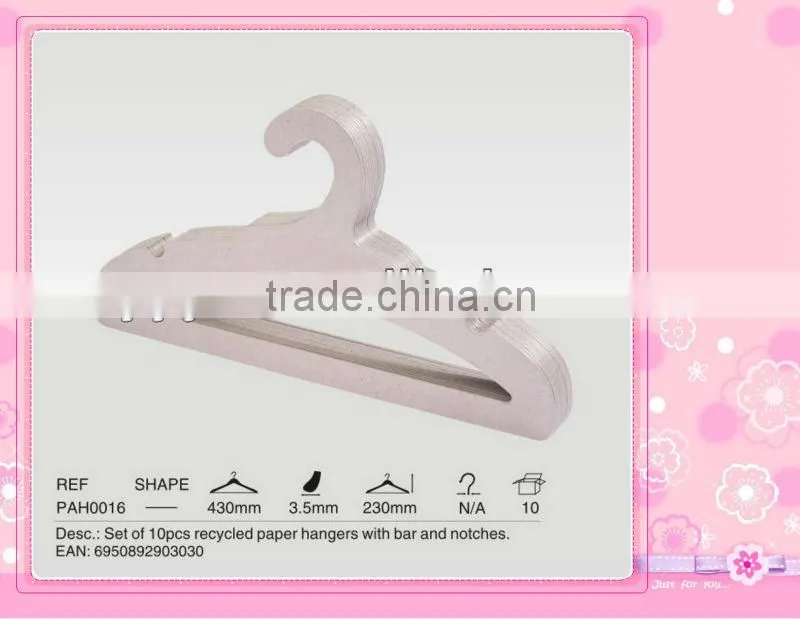 Cheap High Quality Recycled Paper Hanger For Laundry