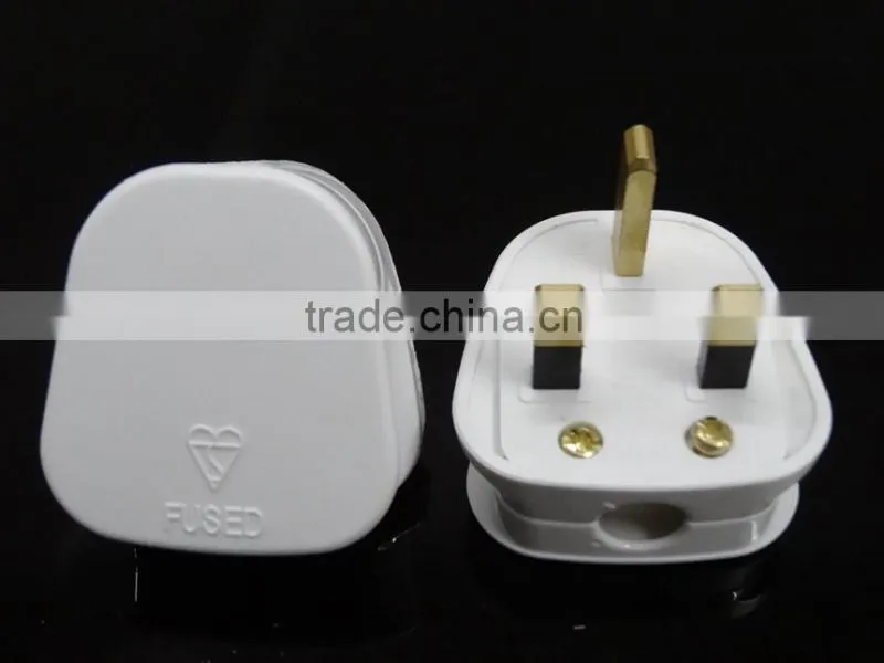 BSI Listed Fused UK AC Power Detachable Rewireable Power Cord Plug