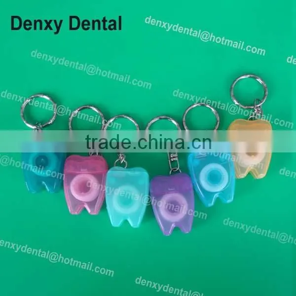 Manufacturer high quality orthodontic products orthodontic mini tooth shape dental floss keychain