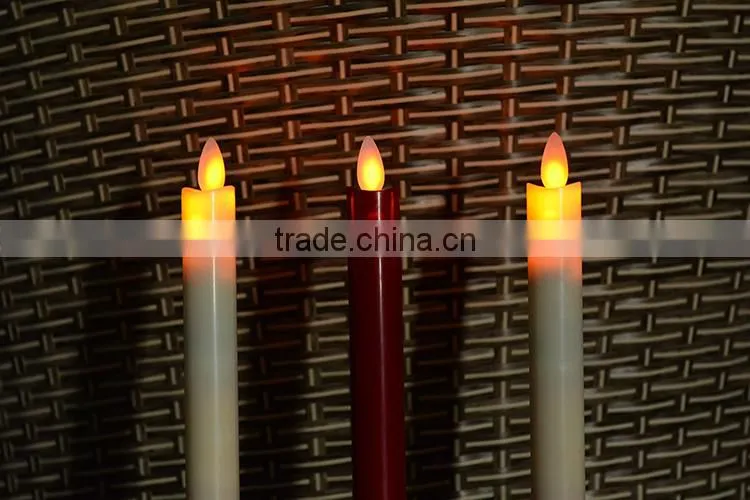 wholesale 6 inch flameless LED Church Candle, LED Taper Candle, Christmas led candle pink flameless candles