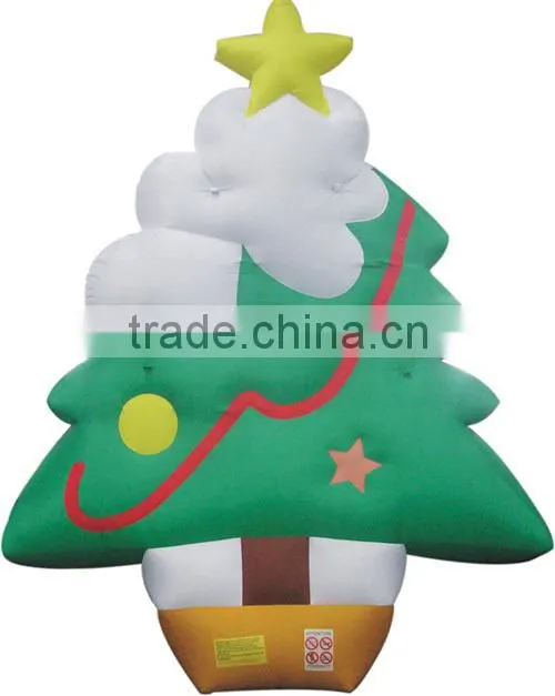 green snowing inflatable christmas tree