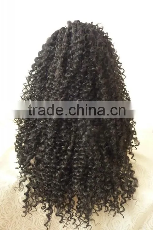 Most popular super long 1# lace front Synthetic kinky curly wig