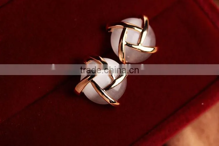 2014 wholesale rhinestone women fashion earring alloy open style earrings unique earrings