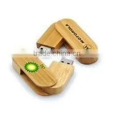Top Selling Custom Logo 2.0 Wooden swivel USB Flash Drive, promotional gift Wooden USB Pen Drive 8gb/16gb/32gb/64gb