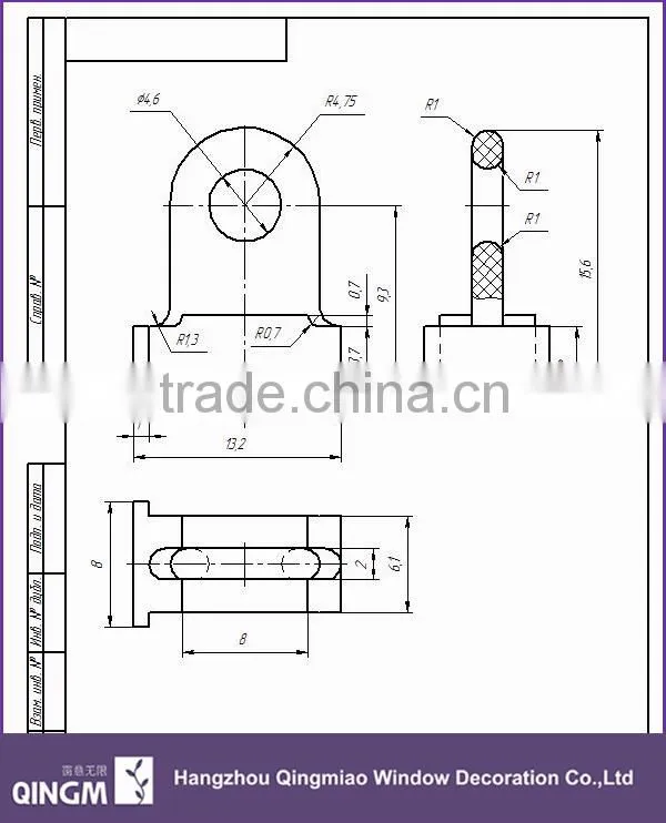 components for vertical blinds