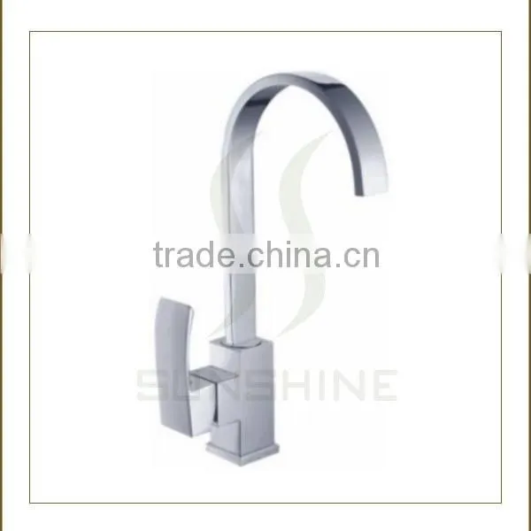 SSTHD6006 Kitchen Sink Brass Chroming Flat Faucet