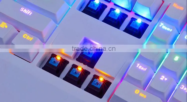 104keys led Wrist rest mechanical keyboard cherry mx with N-key roll over design