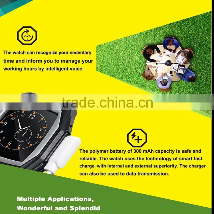 GT68 MTK6261A Chipset dustproof waterproof IP57 blueooth 4.0 smartphone watch with SOS function