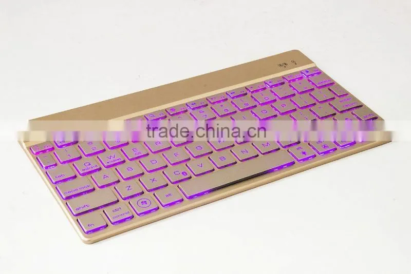 Universal 7 color backlit keys Backlit Bluetooth 3.0 Keyboards For Ios,Windows and Android